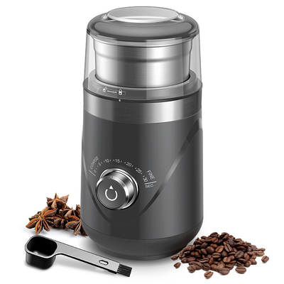 Grey Electric Coffee Grinder SS304 150W Handheld Coffee Bean Grinder