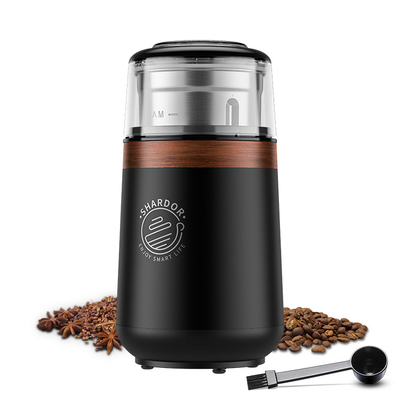 Black OEM Automatic Coffee Machine SS304 Electric Blade Cups Professional Espresso Grinder