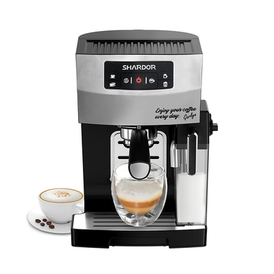 ABS Coffee Machine With Milk Frother SS304 Single Coffee Cappuccino Latte Espresso Maker