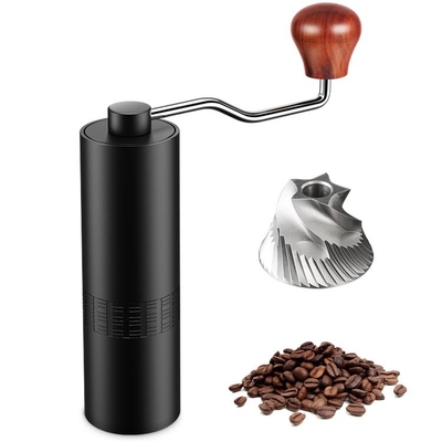 Hand Crank Burr Electric Handheld Coffee Grinder Adjustable 28g Portable Wooden