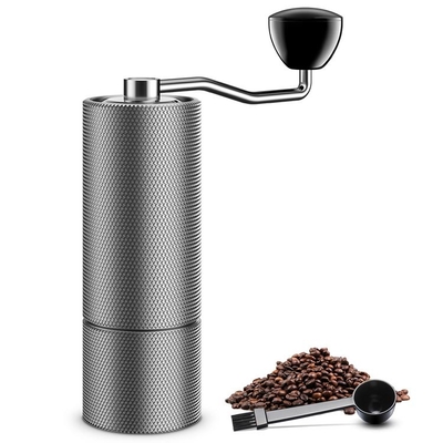 Quiet Conical Burr Manual Coffee Grinder Aluminium Alloy Stainless Steel 25g Carry Easily