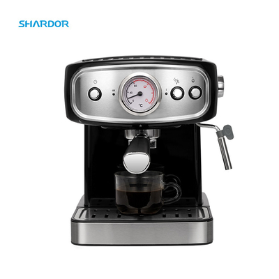 1.25L Removable Battery Powered Coffee Machine Pressure Gauge Milk Frother Steamer Machine