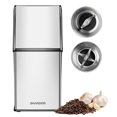 ODM Small Electric Coffee Bean Grinder ETL UL Mini Electric Coffee Maker 2 Removeable Cups