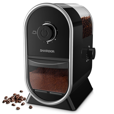 Mini Black Burr Coffee Grinder 100W Coffee Grinding Machine For Home