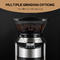 200W Espresso Burr Coffee Grinder With Blue LED Light and Safety Lock