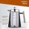 1000ml/34oz Stainless Steel Plunger Coffee Pot Vacuum 13.4*20.5cm