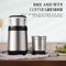 Removable 2 Cups Coffee Maker 200W Multi Function Adjustable Electric Bean Grinder