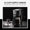 Auto Pour Over Stainless Steel Drip Coffee Maker 1.8L 12 Cup Black
