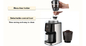 Quiet Conical Burr Coffee Grinder 165W 275g DC Motor Espresso Coffee Making Machine