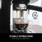 Black Coffee Machine With Milk Frother Multi Function 500W Household Espresso Machine
