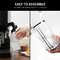 Black Coffee Machine With Milk Frother Multi Function 500W Household Espresso Machine