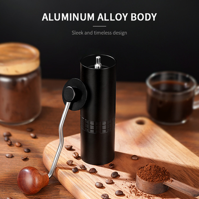 Adjustable Portable Manual Coffee Grinder Aluminum Alloy Stainless Steel Burr Grinder