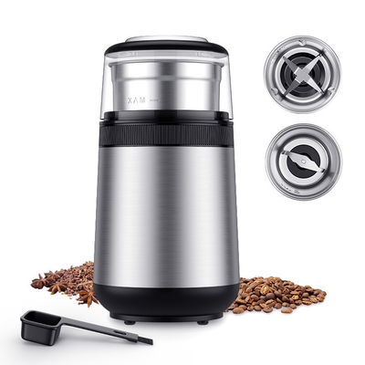 SS304 Spice Grinder Machine Automatic Coffee Grinder And Maker With 2 Removable Bowls